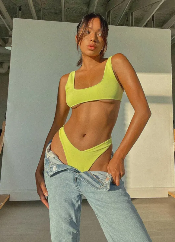 Drift V Cut Bottoms - Lime made by Peppermayo