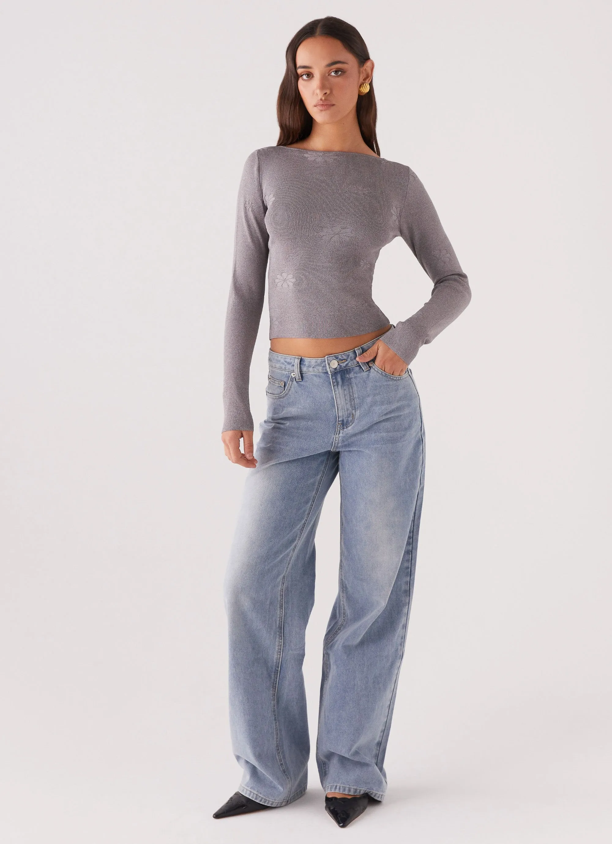 Dandelion Long Sleeve Knit Top - Grey Marle sold by Peppermayo product image thumbnail 3