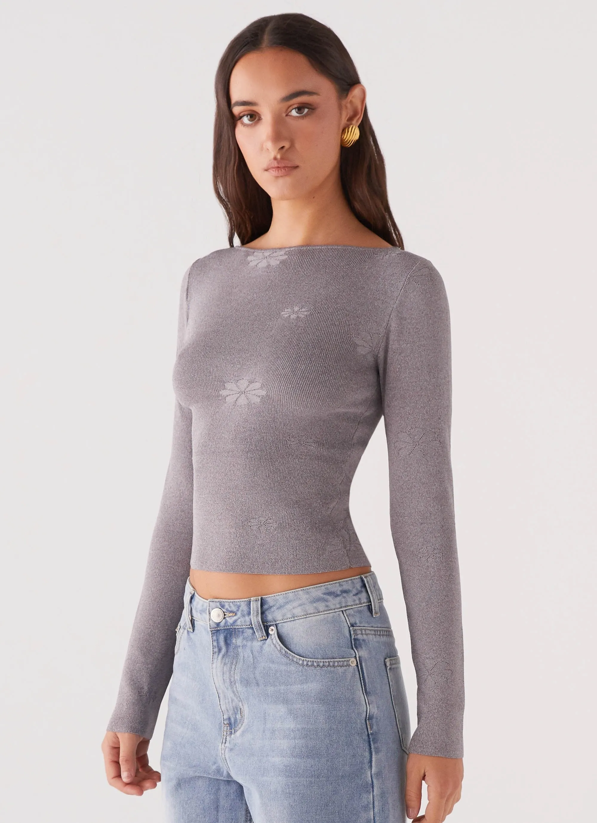Dandelion Long Sleeve Knit Top - Grey Marle sold by Peppermayo product image thumbnail 4