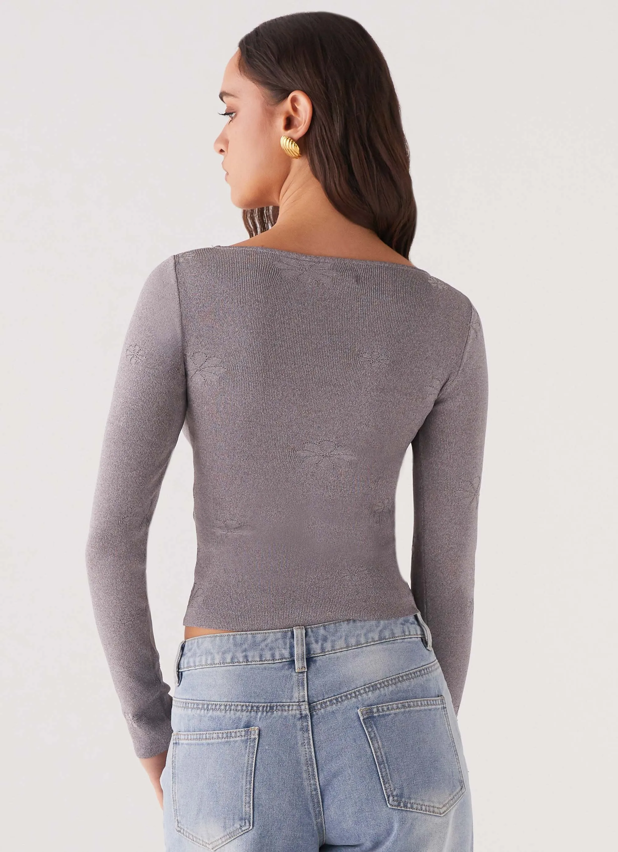 Dandelion Long Sleeve Knit Top - Grey Marle sold by Peppermayo product image thumbnail 5