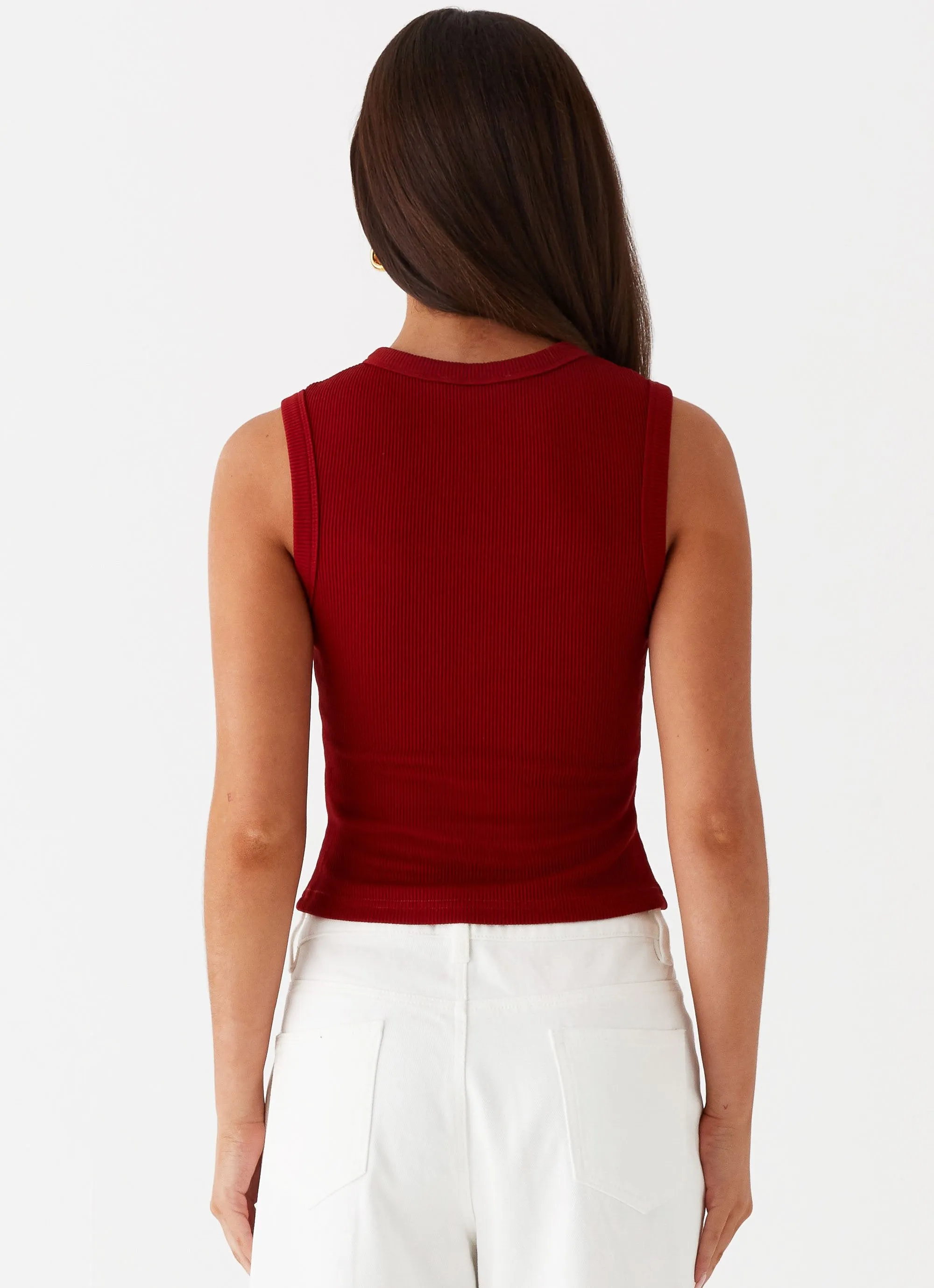 Blair Buttoned Tank Top - Ribbed Knit sold by Peppermayo product image thumbnail 4