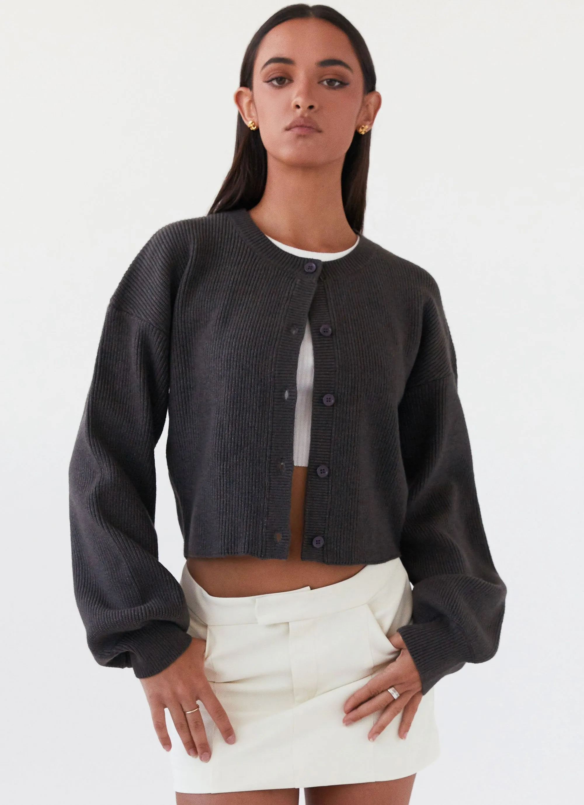 Daphne Knit Cardigan - Charcoal sold by Peppermayo product image thumbnail 5