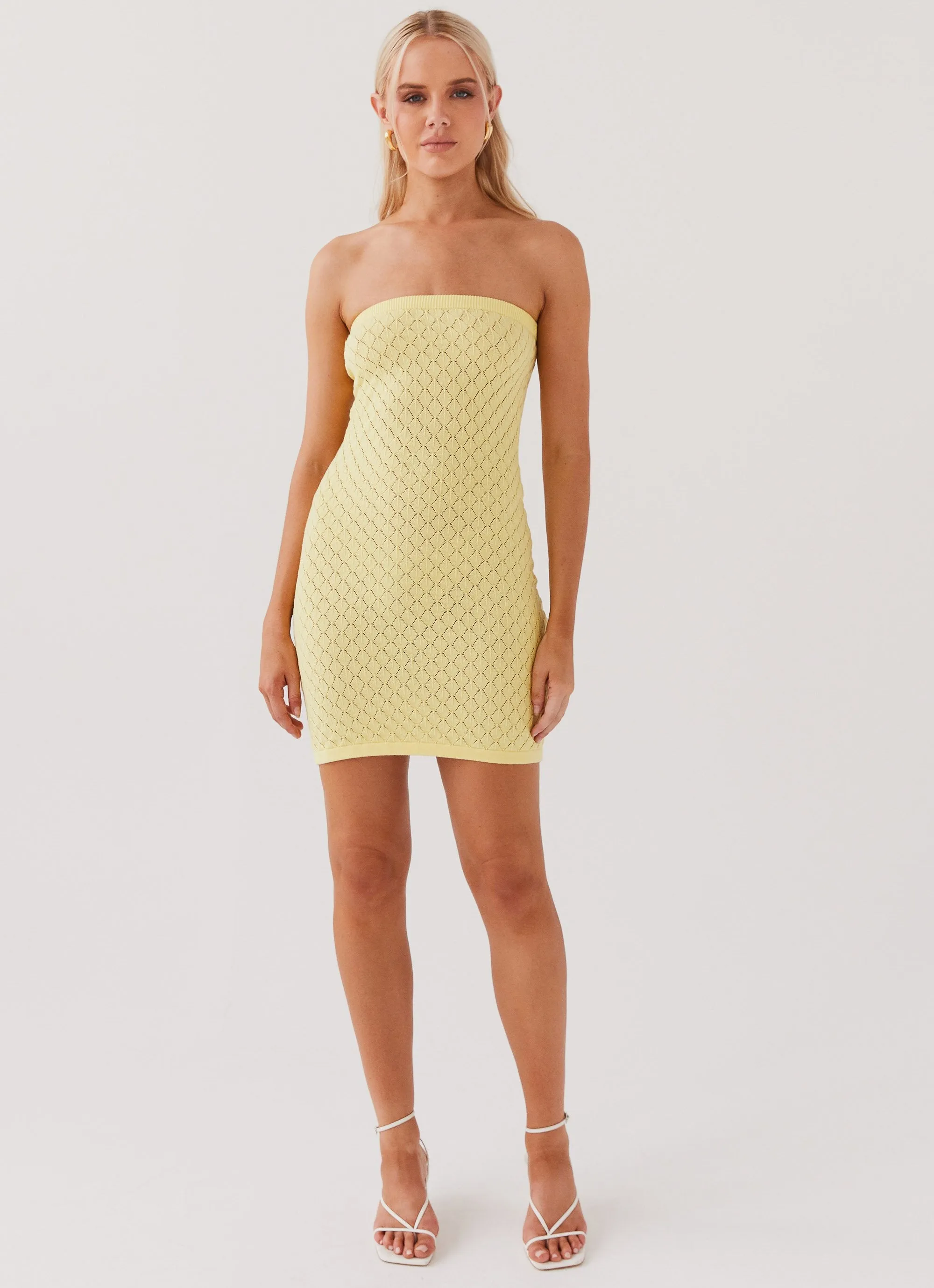 Lifeline Knit Tube Mini Dress - Lemon sold by Peppermayo product image thumbnail 2