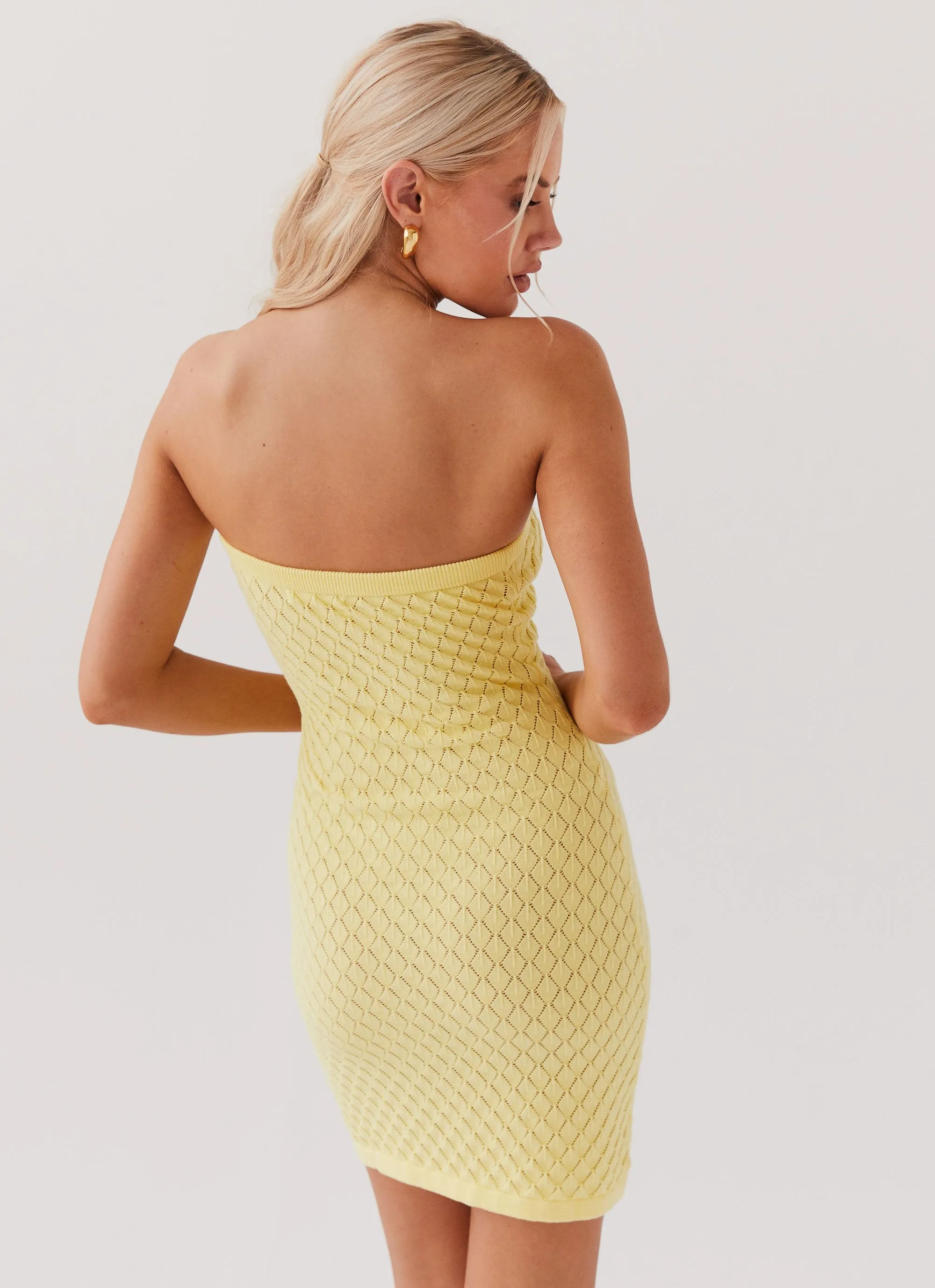 Lifeline Knit Tube Mini Dress - Lemon sold by Peppermayo product image thumbnail 4