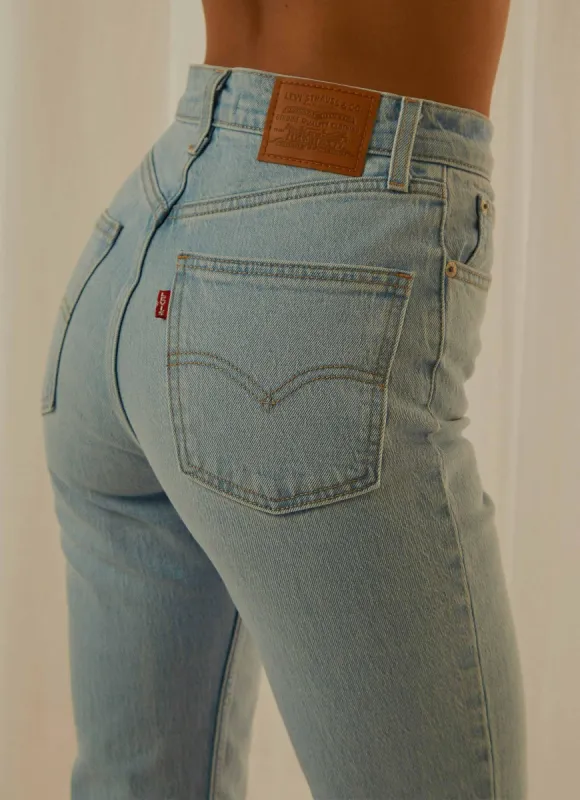 70s High Straight Jeans - Marin Hits sold by Peppermayo