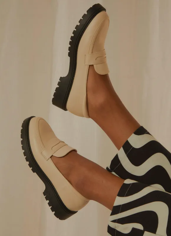 Lucinda Loafer - Bone sold by Peppermayo