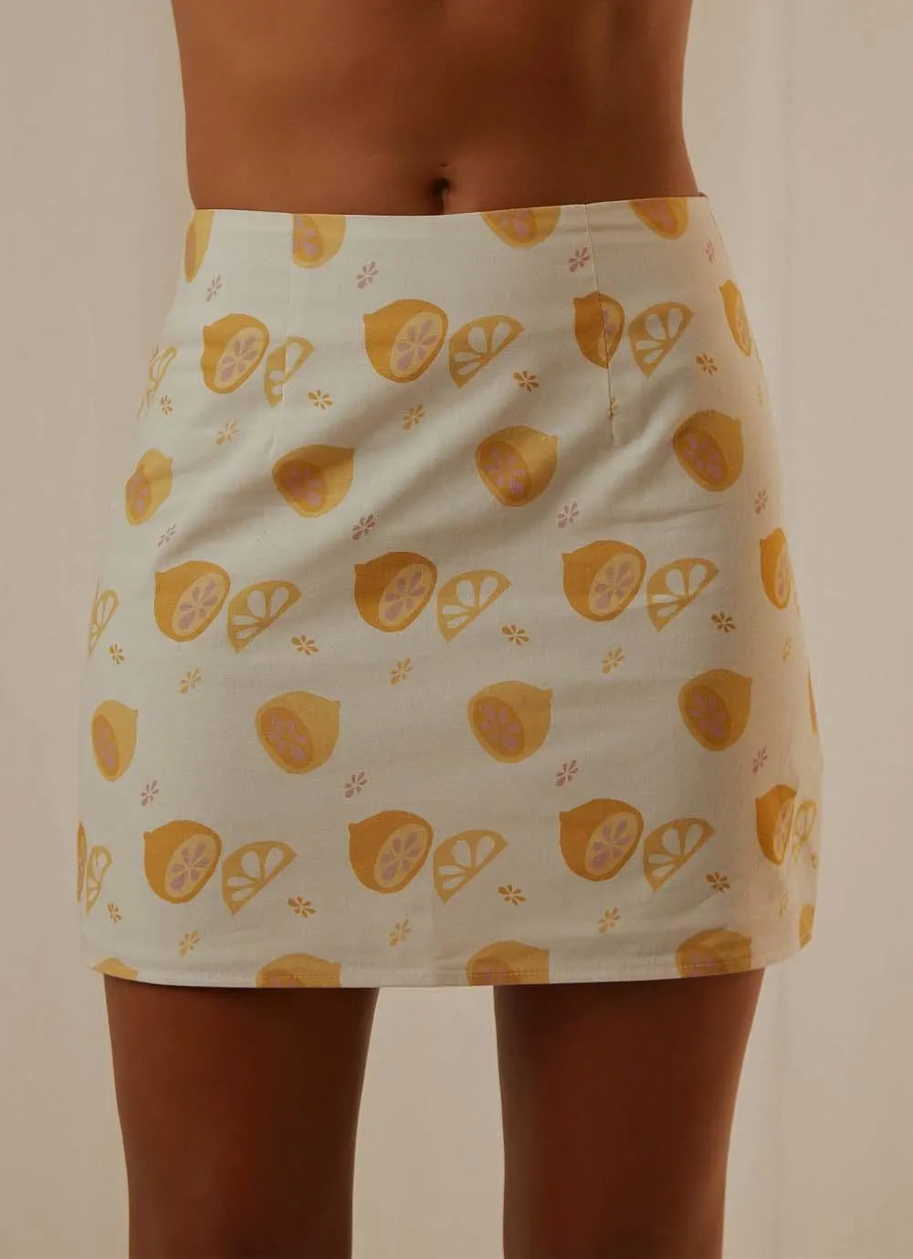 Fruit Bowl Mini Skirt - Lemonata sold by Peppermayo