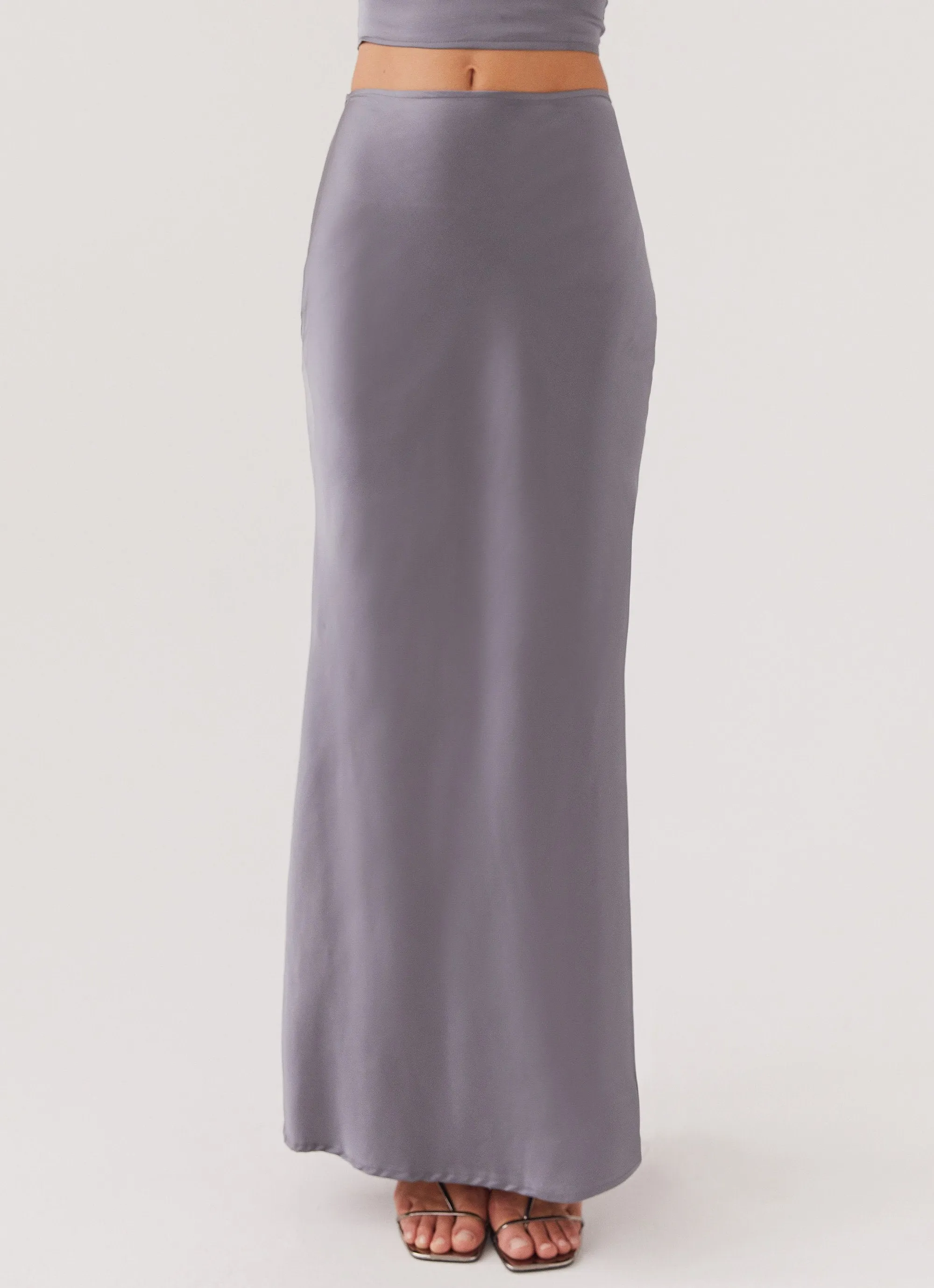 Josefina Satin Maxi Skirt - Slate sold by Peppermayo product image thumbnail 4