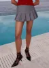 Danica Pleated Mini Skirt - Charcoal sold by Peppermayo