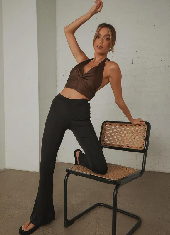 Russo Flare Pants - Black sold by Peppermayo