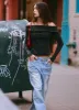 Hayley Long Sleeve Ribbed Top - Charcoal Acid Wash sold by Peppermayo