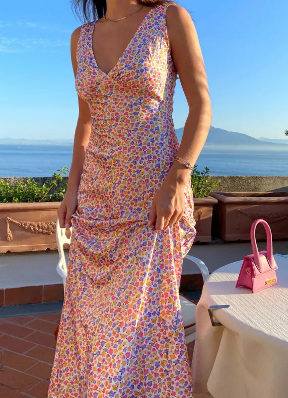 Loren Maxi Dress - White Botanica sold by Peppermayo