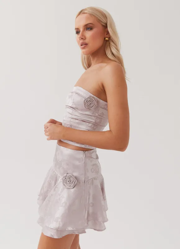 Jasmine Rose Strapless Top - Rosette Haute made by Peppermayo