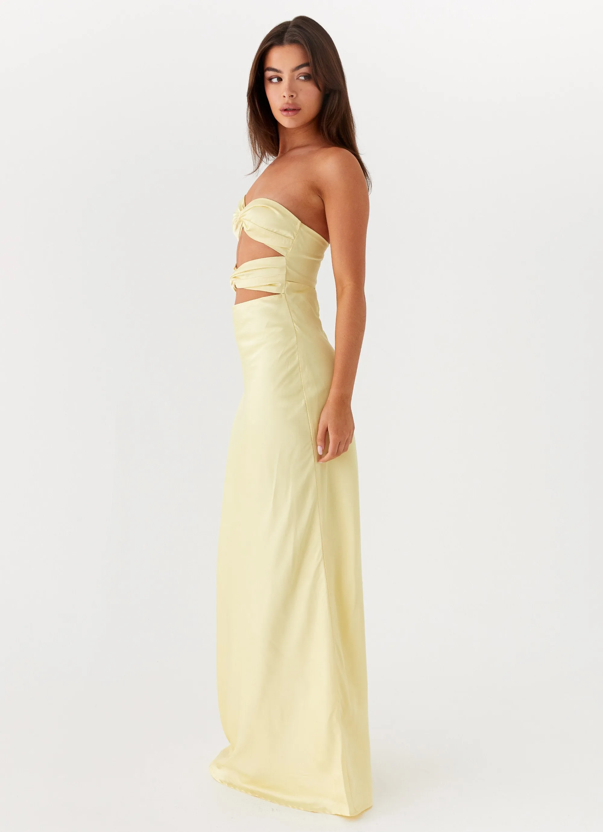 Tianna Strapless Maxi Dress - Yellow sold by Peppermayo product image thumbnail 3