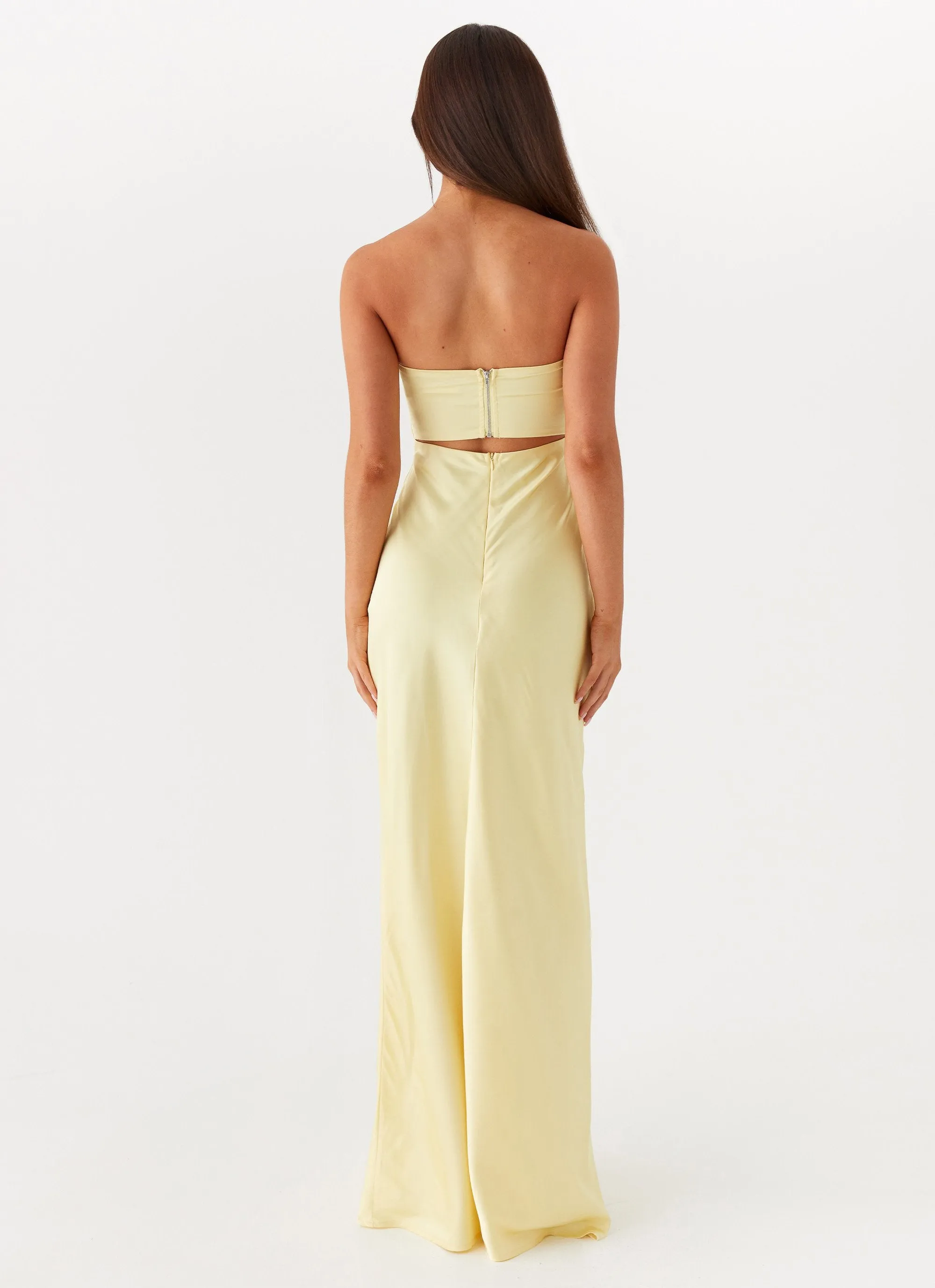 Tianna Strapless Maxi Dress - Yellow sold by Peppermayo product image thumbnail 4