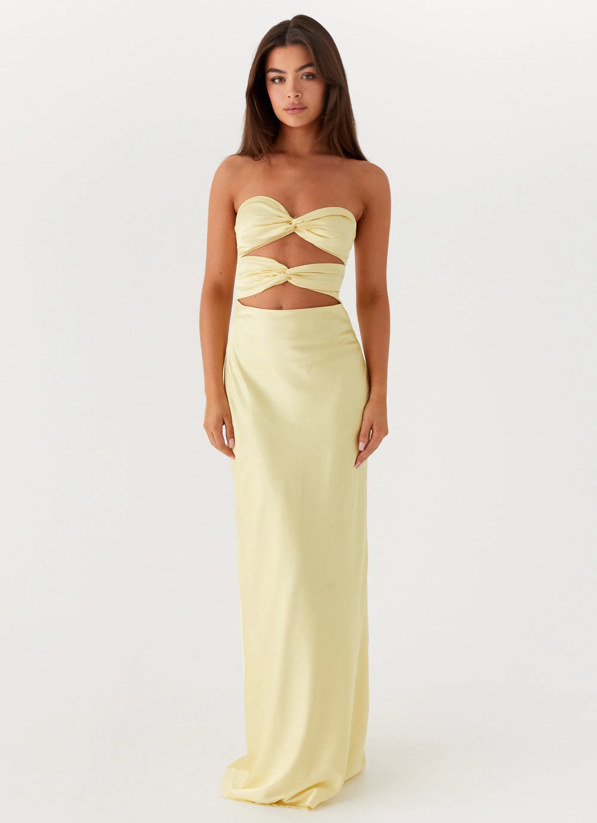 Tianna Strapless Maxi Dress - Yellow sold by Peppermayo product image thumbnail 2