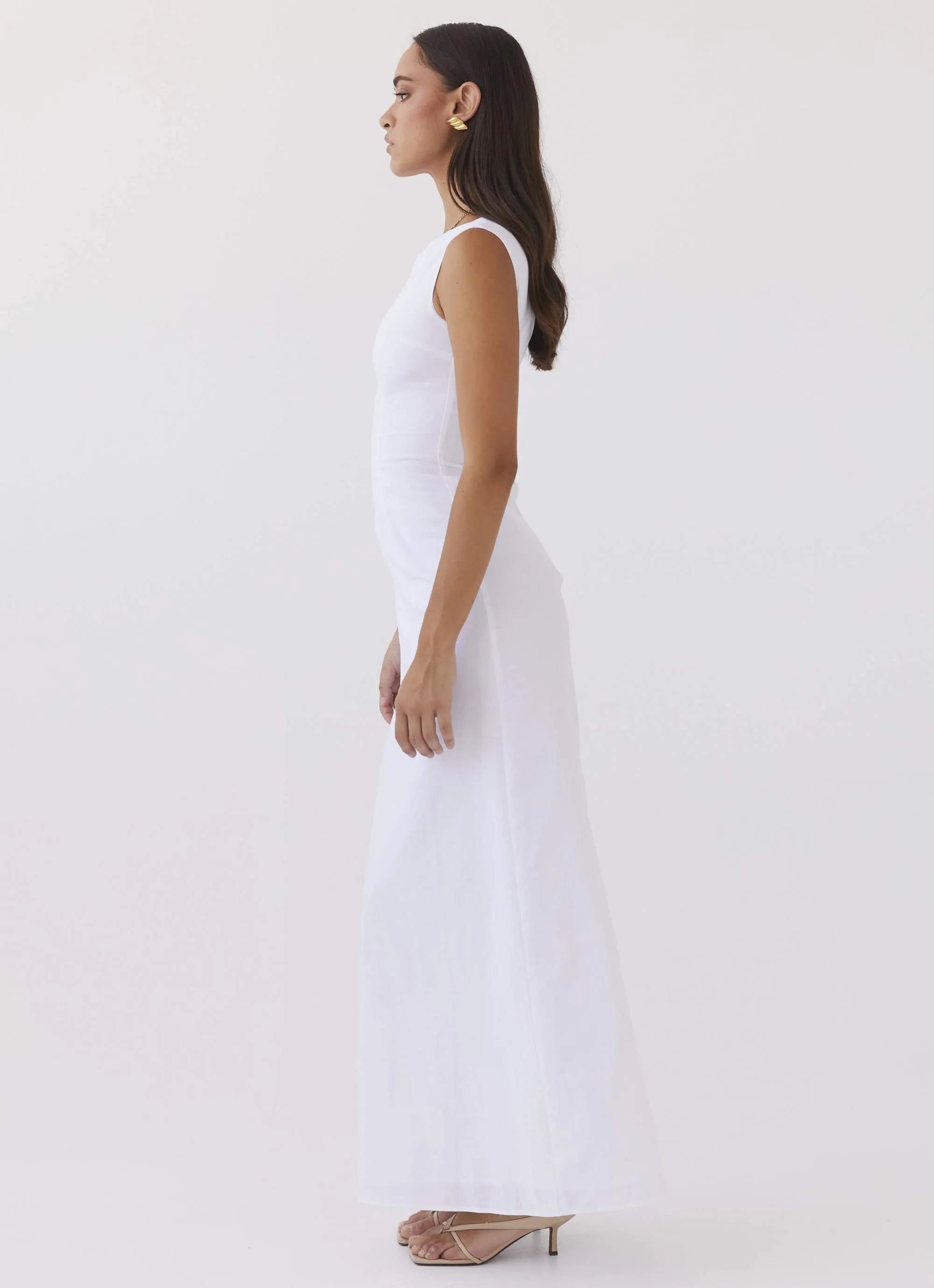 Eloise High Neck Maxi Dress - White sold by Peppermayo product image thumbnail 3