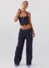 Greedy Denim Cargo Pants - Indigo sold by Peppermayo