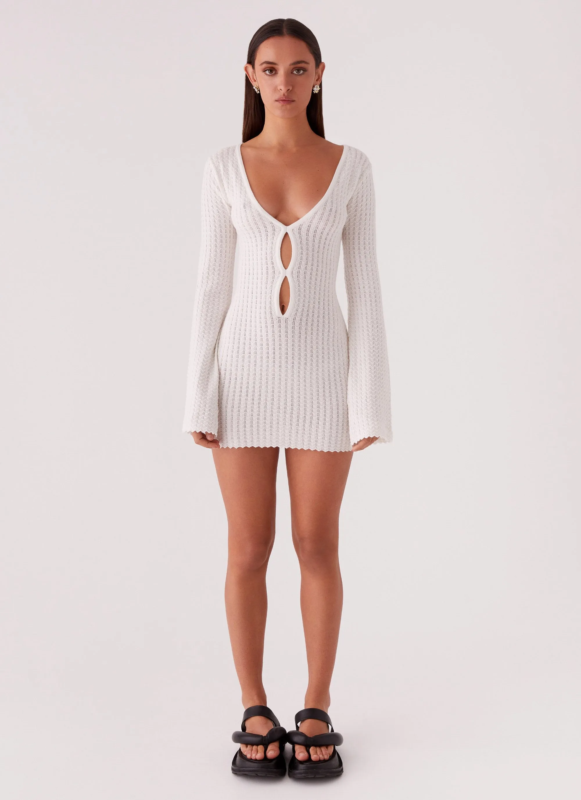 Lavelle Knit Mini Dress - Ivory sold by Peppermayo product image thumbnail 2