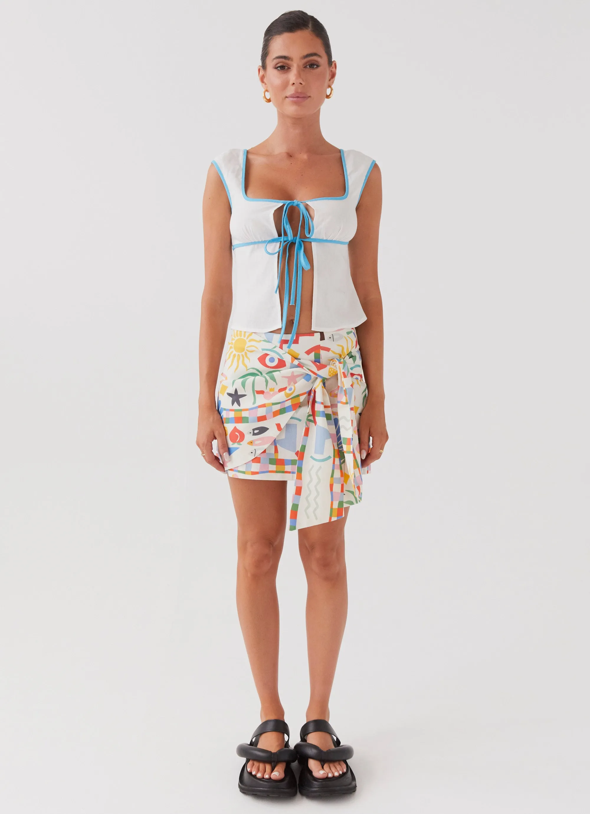 Fade Out Linen Top - White sold by Peppermayo product image thumbnail 3