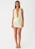 Elysia Chiffon Mini Dress - Lemon sold by Peppermayo