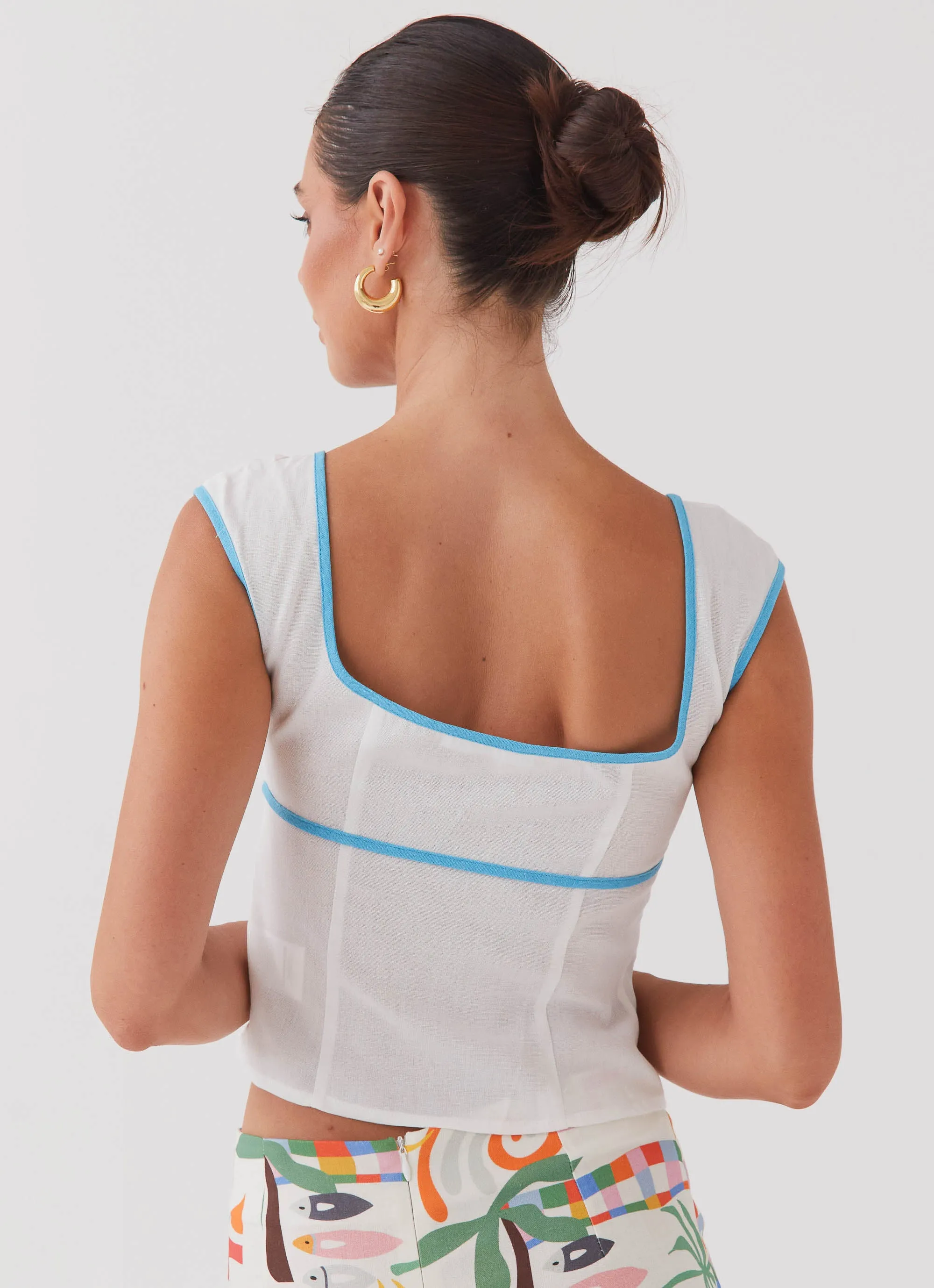 Fade Out Linen Top - White sold by Peppermayo product image thumbnail 5