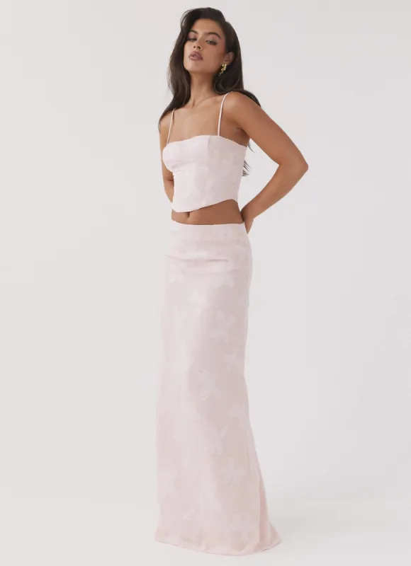 Best Love Maxi Skirt - Pink Petal sold by Peppermayo