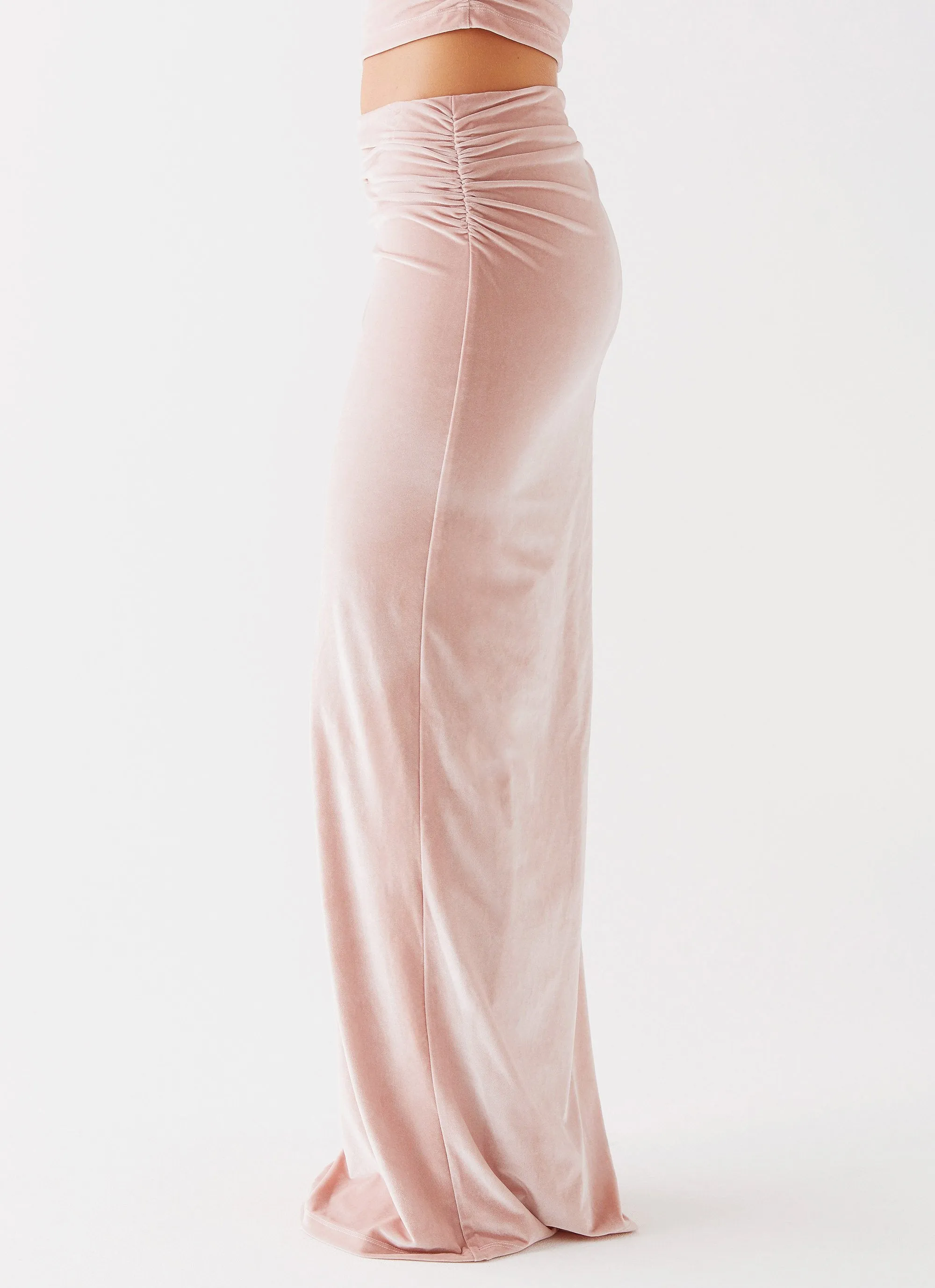 Josie Velvet Maxi Skirt - Pink sold by Peppermayo product image thumbnail 2