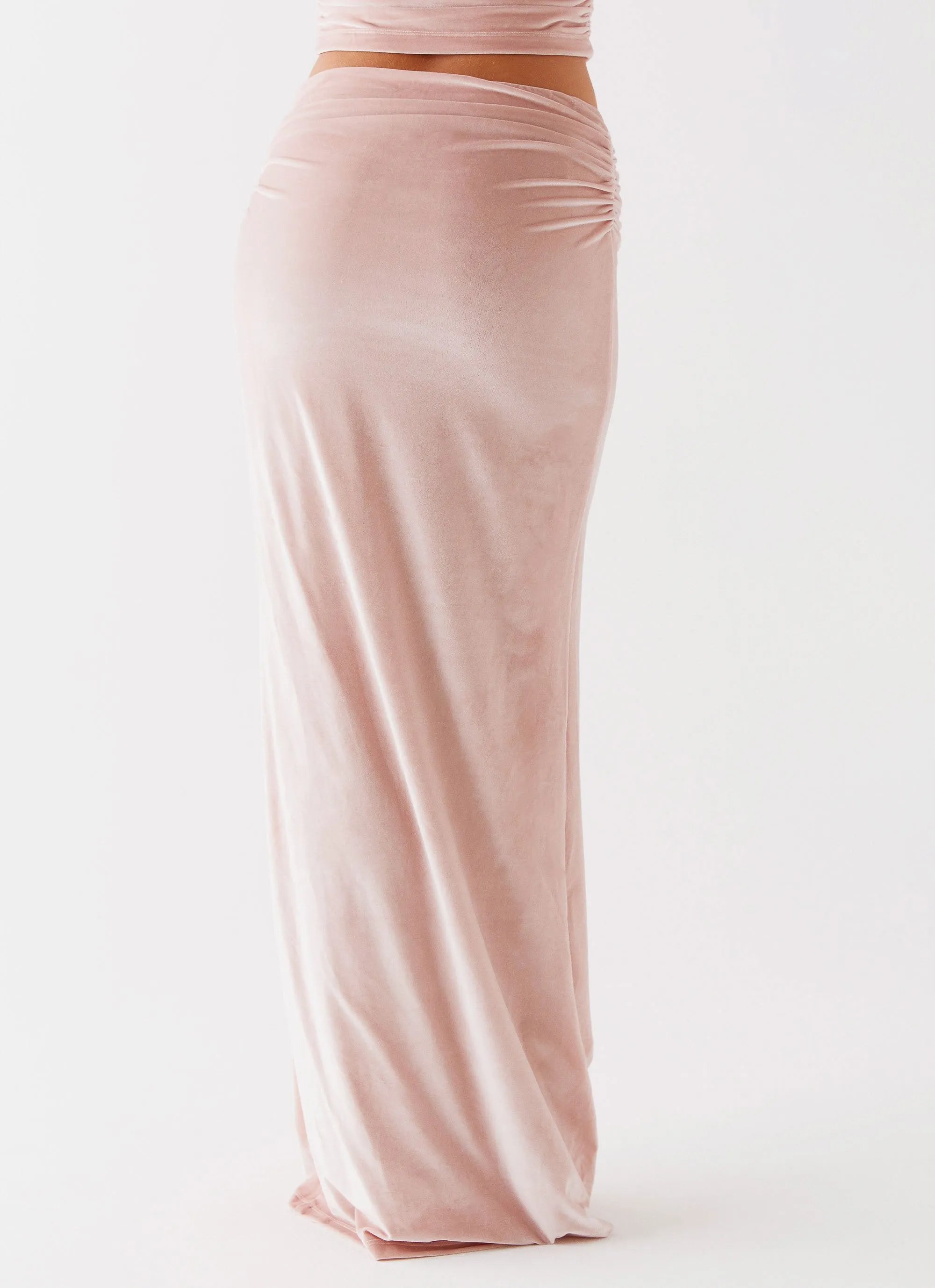 Josie Velvet Maxi Skirt - Pink sold by Peppermayo product image thumbnail 3