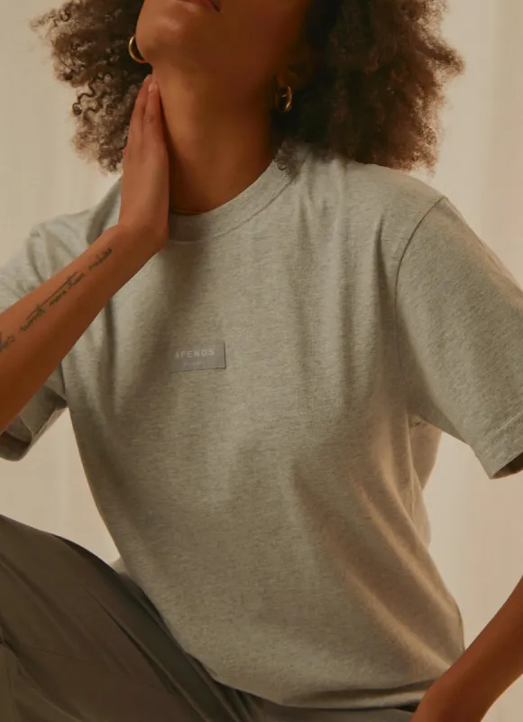 Society Unisex Retro Fit Tee - Grey Marle sold by Peppermayo