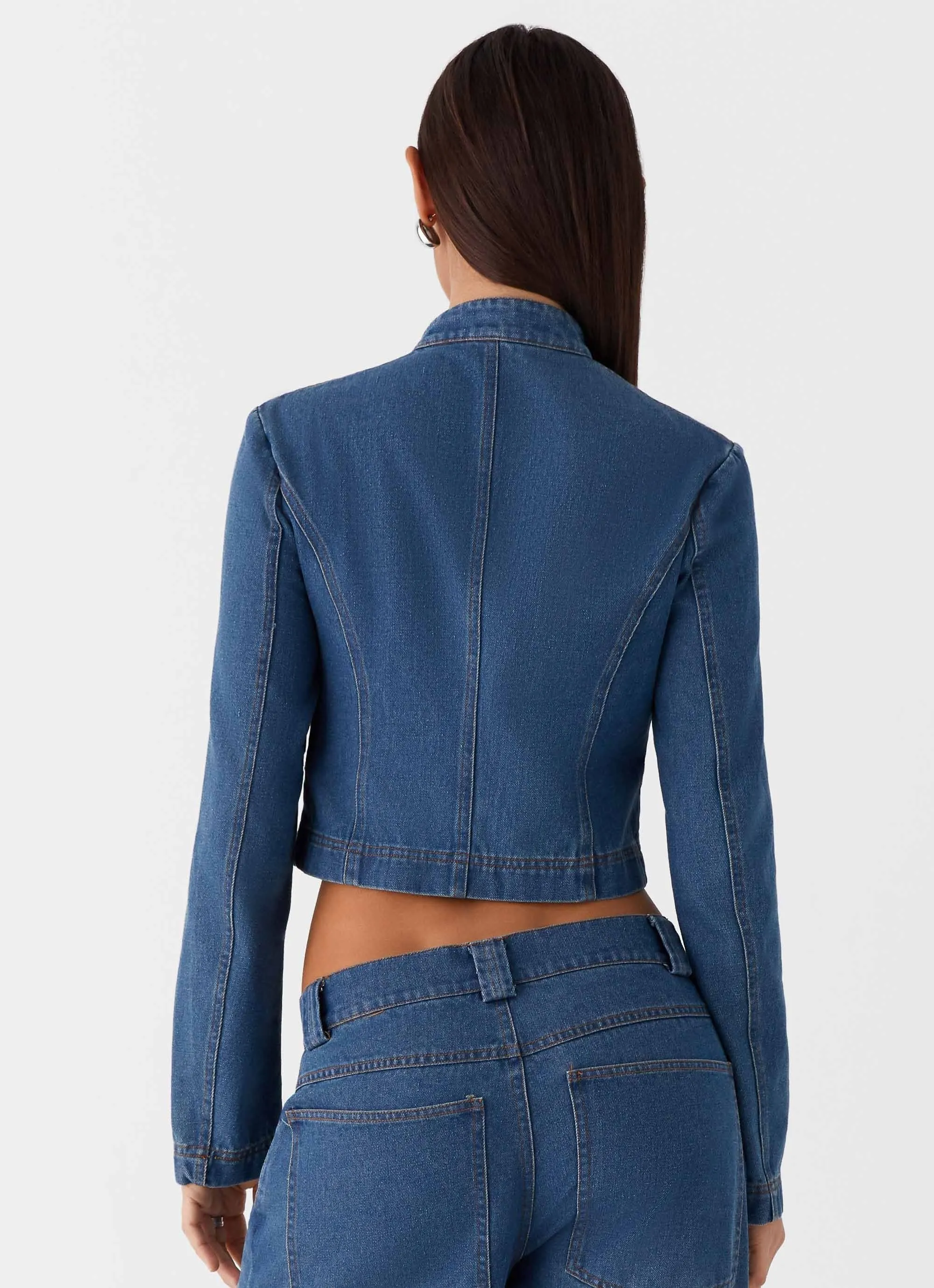 Ride Elegant Denim Jacket - Vintage Blue Wash sold by Peppermayo product image thumbnail 4