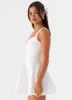Candice Mini Dress - White sold by Peppermayo