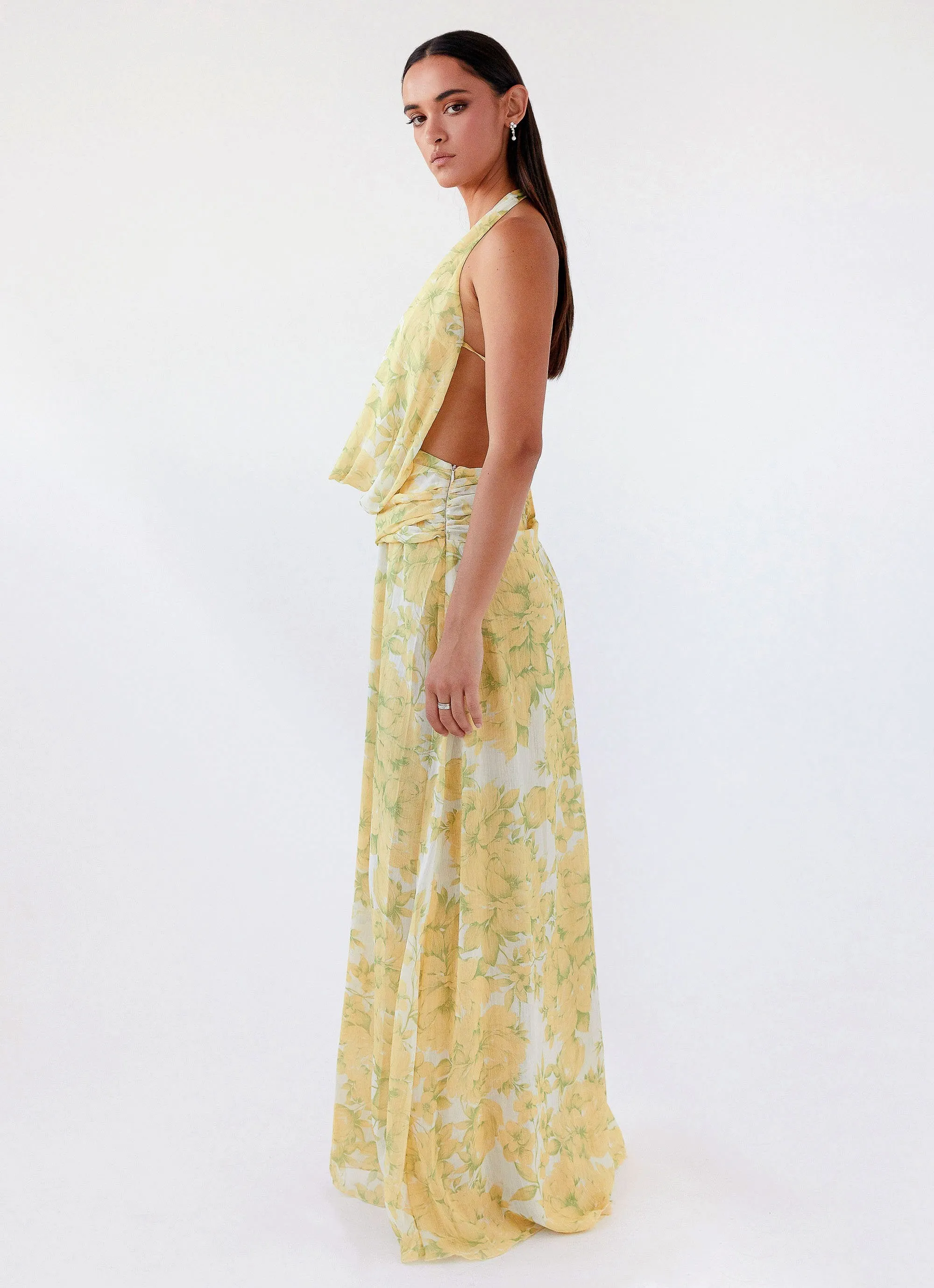 Elysia Chiffon Maxi Dress - Daffodil sold by Peppermayo product image thumbnail 3