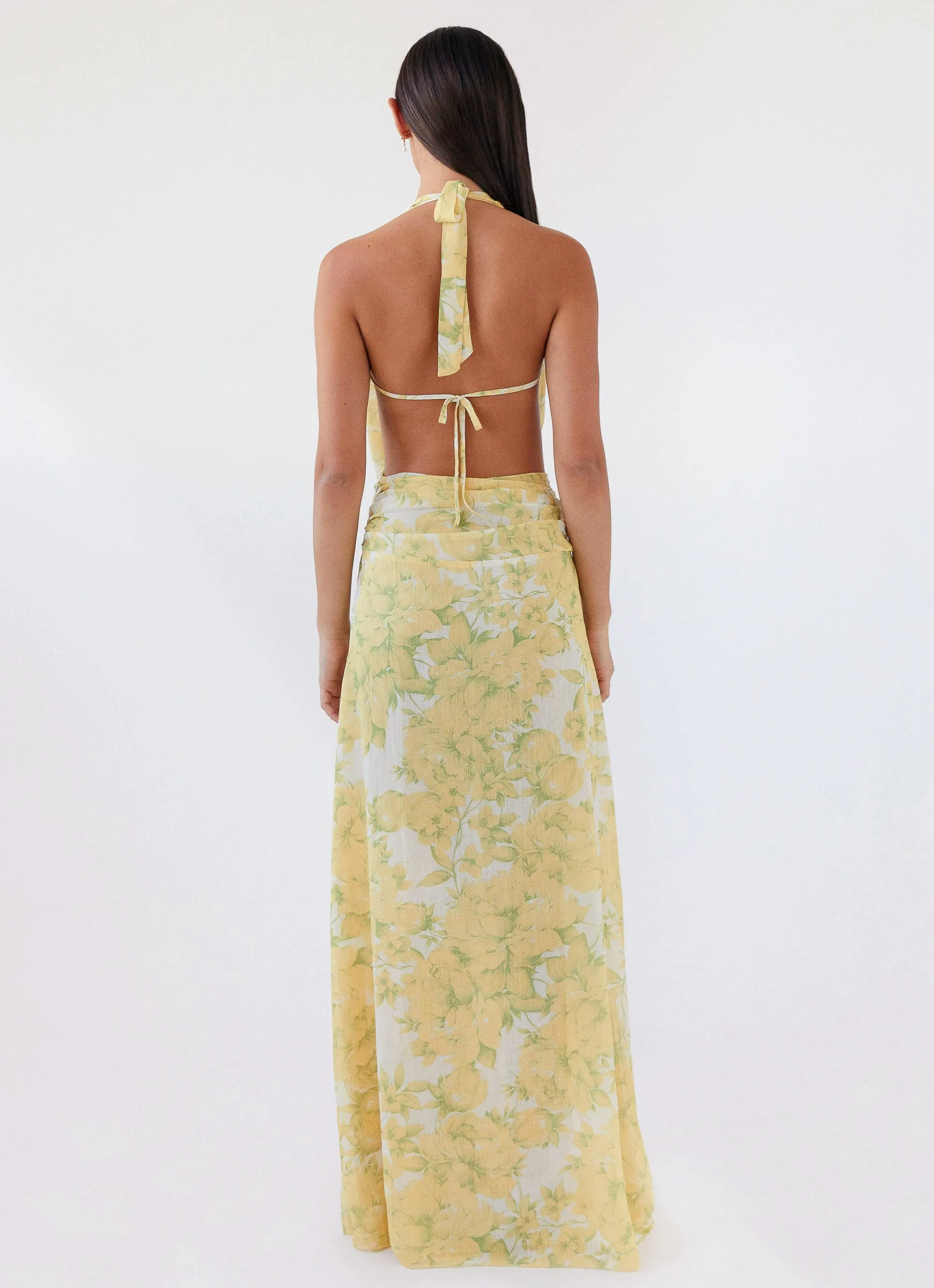 Elysia Chiffon Maxi Dress - Daffodil sold by Peppermayo product image thumbnail 4