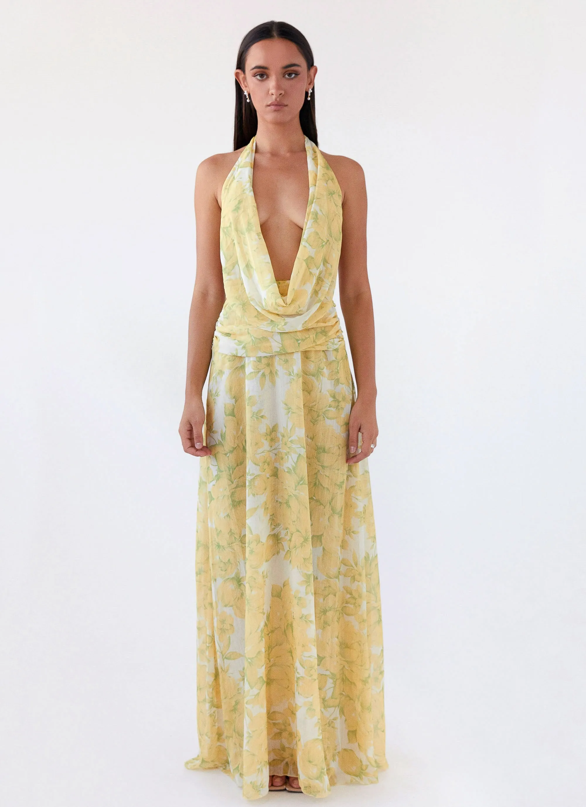 Elysia Chiffon Maxi Dress - Daffodil sold by Peppermayo product image thumbnail 2