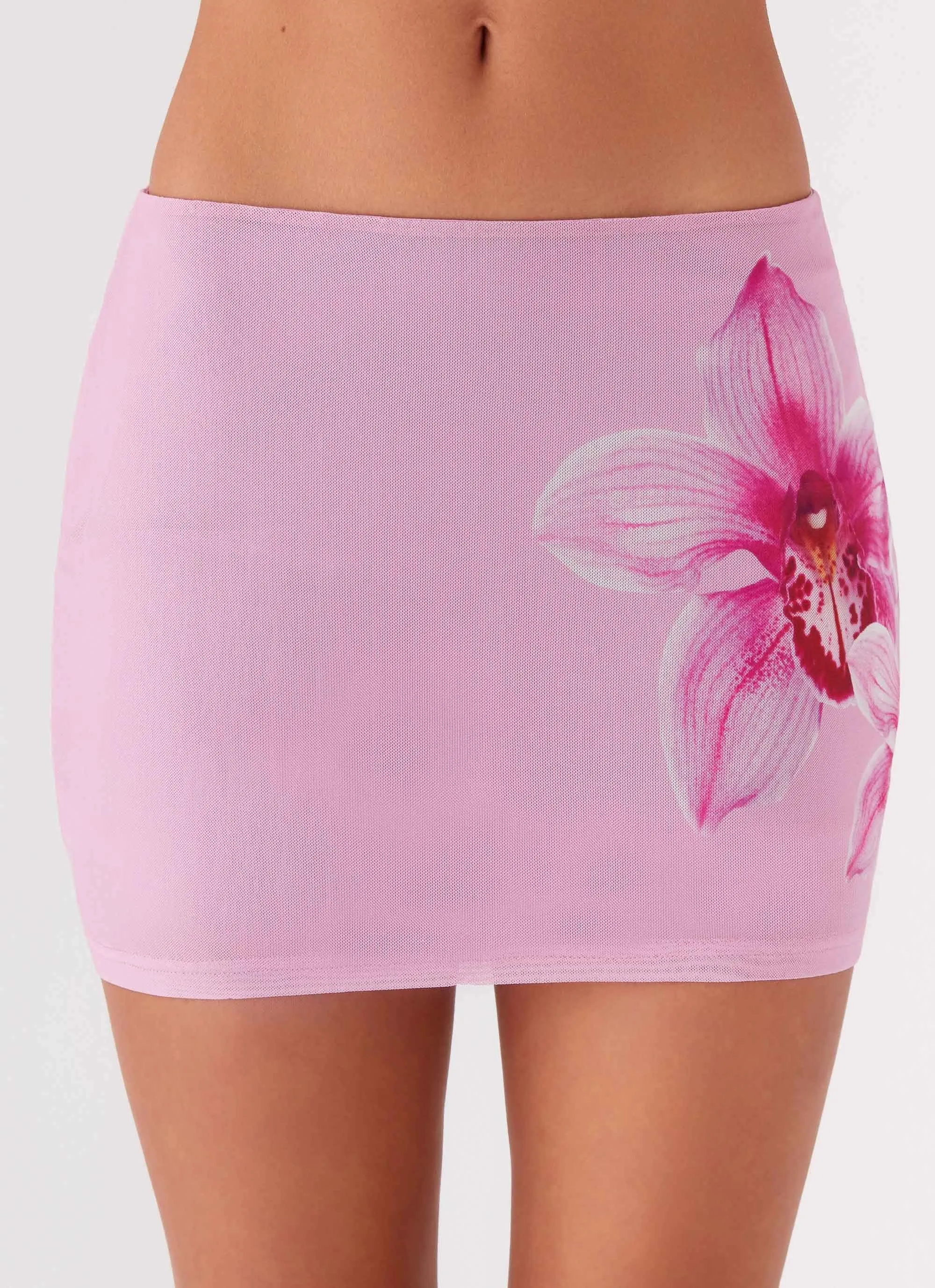 Sunset Bliss Mesh Mini Skirt - Pink Magnolia sold by Peppermayo product image thumbnail 5