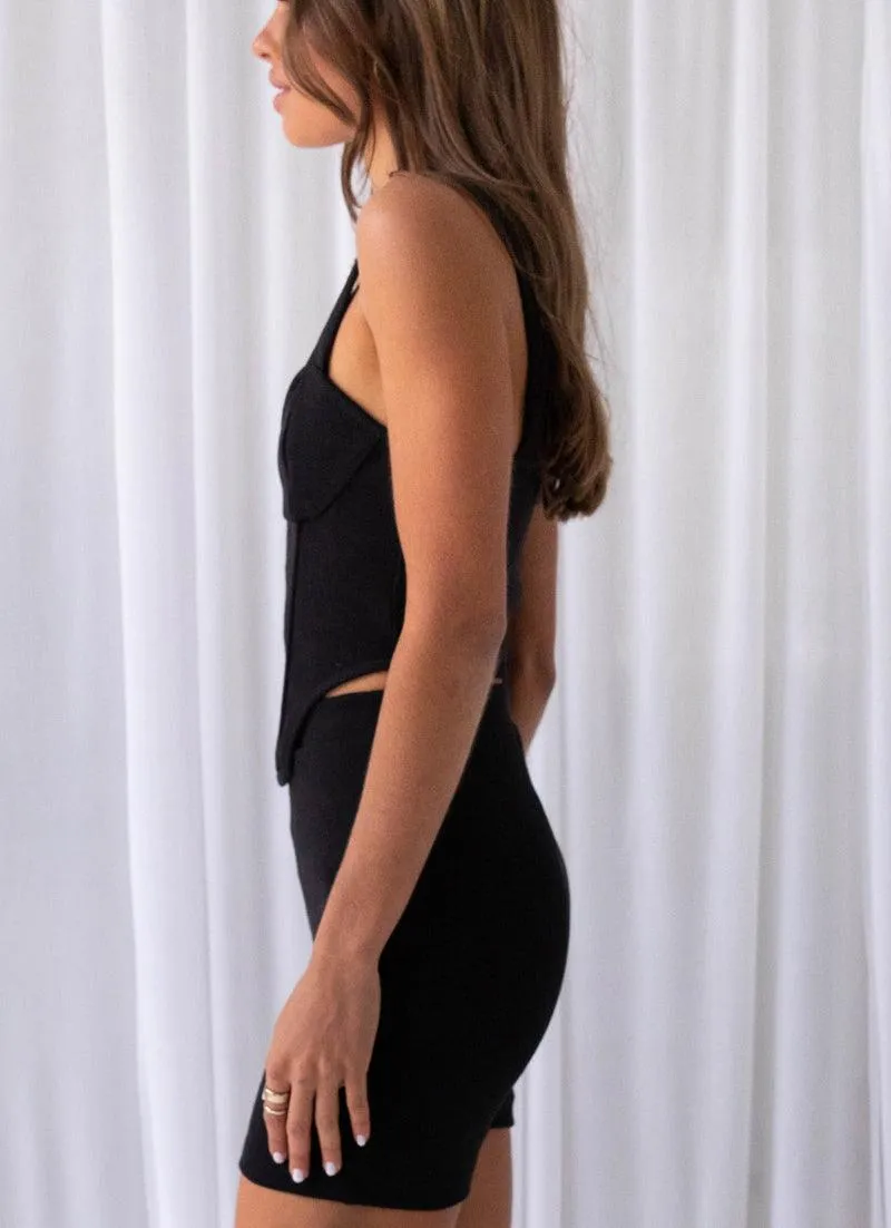 Jaide Organic Cotton Rib Corset Top - Black sold by Peppermayo product image thumbnail 4