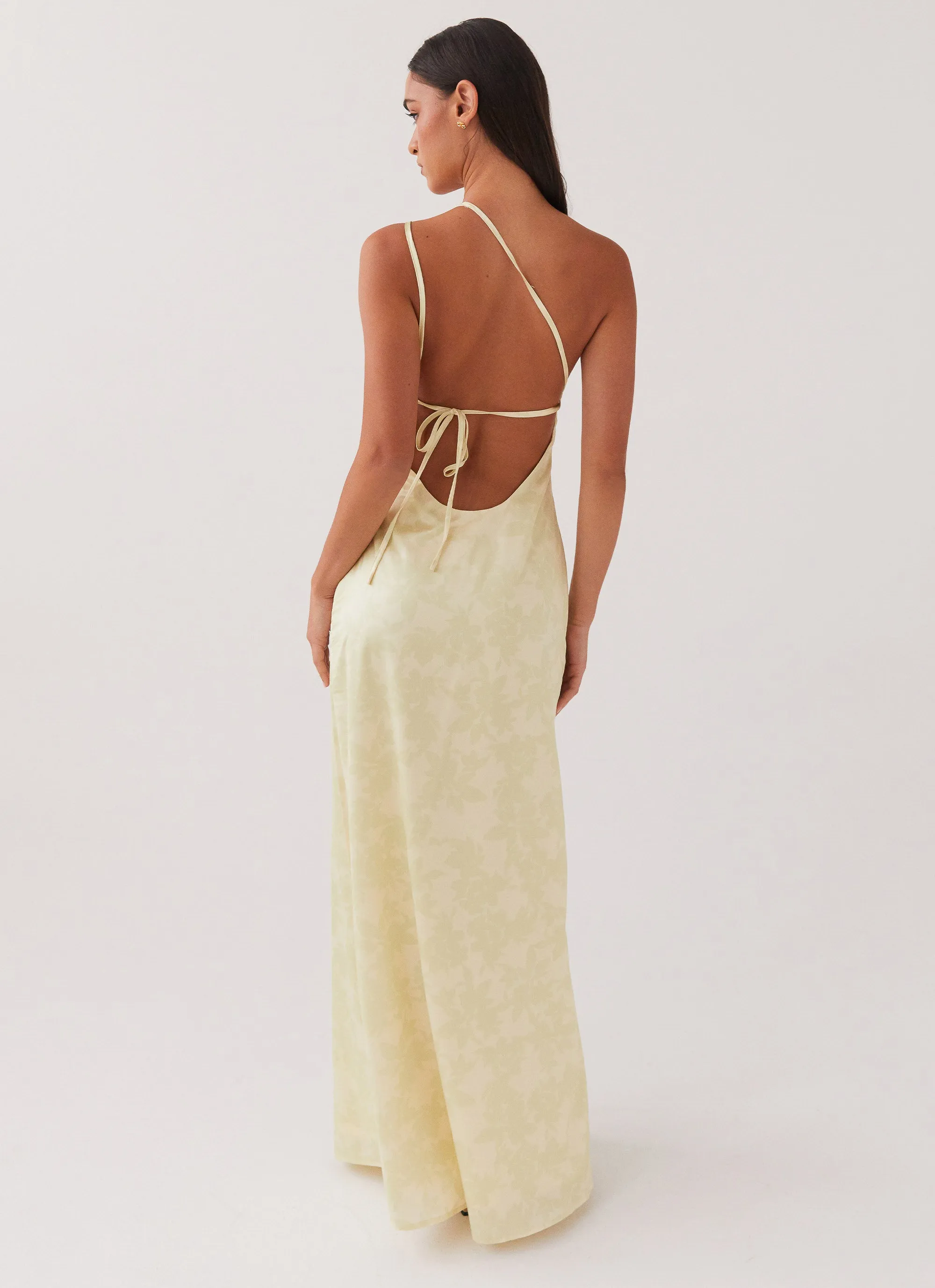 Liliana One Shoulder Maxi Dress - Yellow Floral sold by Peppermayo product image thumbnail 5
