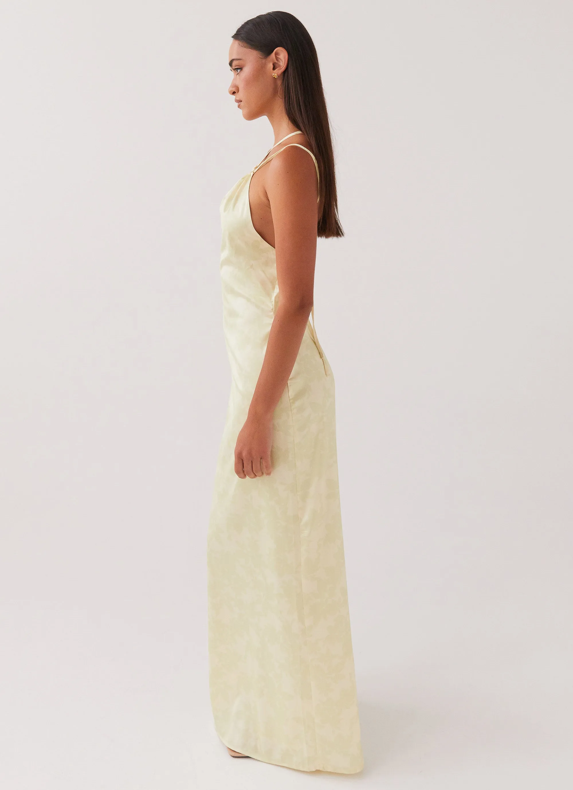 Liliana One Shoulder Maxi Dress - Yellow Floral sold by Peppermayo product image thumbnail 4