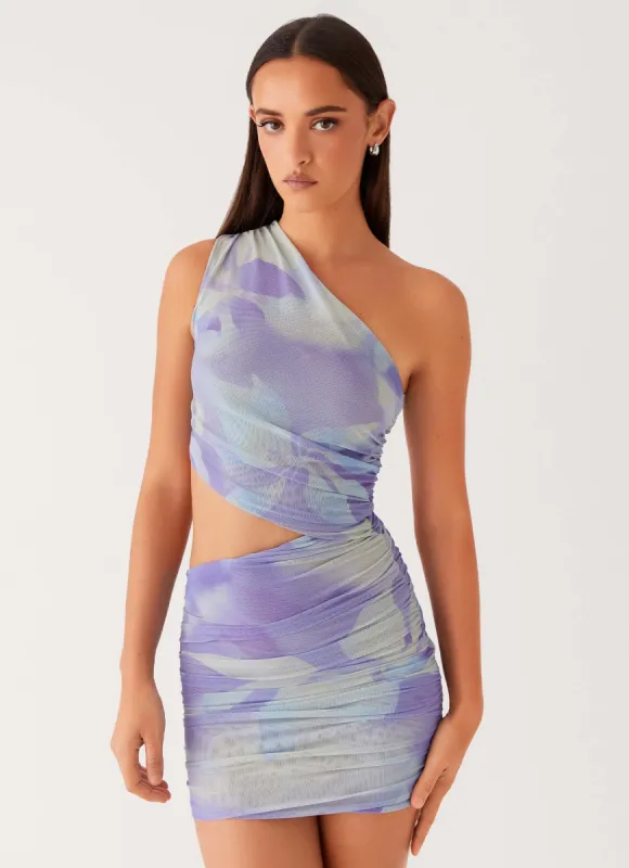 Addie Mini Dress - Purple Rain sold by Peppermayo