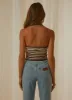 Take You Out Halter Top - Zebra sold by Peppermayo