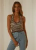 Take You Out Halter Top - Zebra sold by Peppermayo
