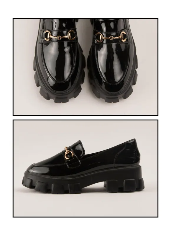 Brigitta Loafer - Gloss Black sold by Peppermayo