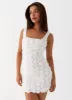 Valentina Mini Dress - White sold by Peppermayo