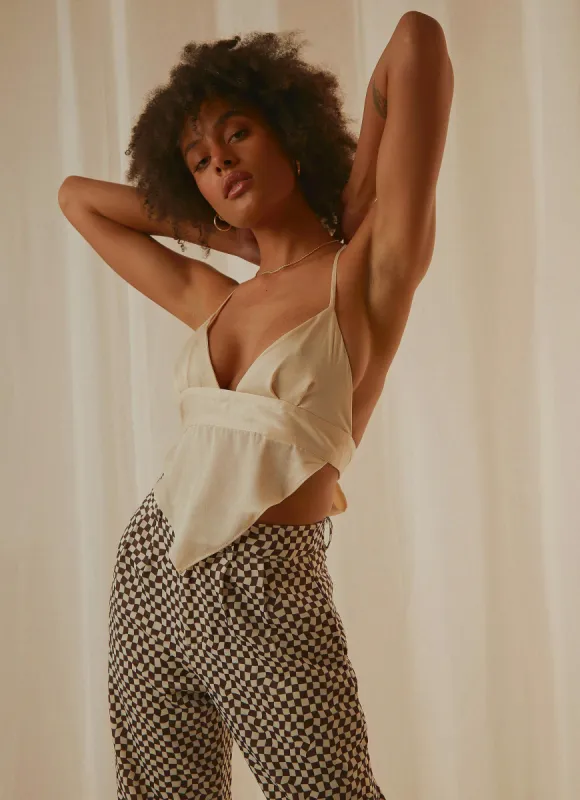 Worlds Collide Top - Ivory sold by Peppermayo