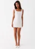 Valentina Mini Dress - White sold by Peppermayo