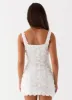 Valentina Mini Dress - White sold by Peppermayo
