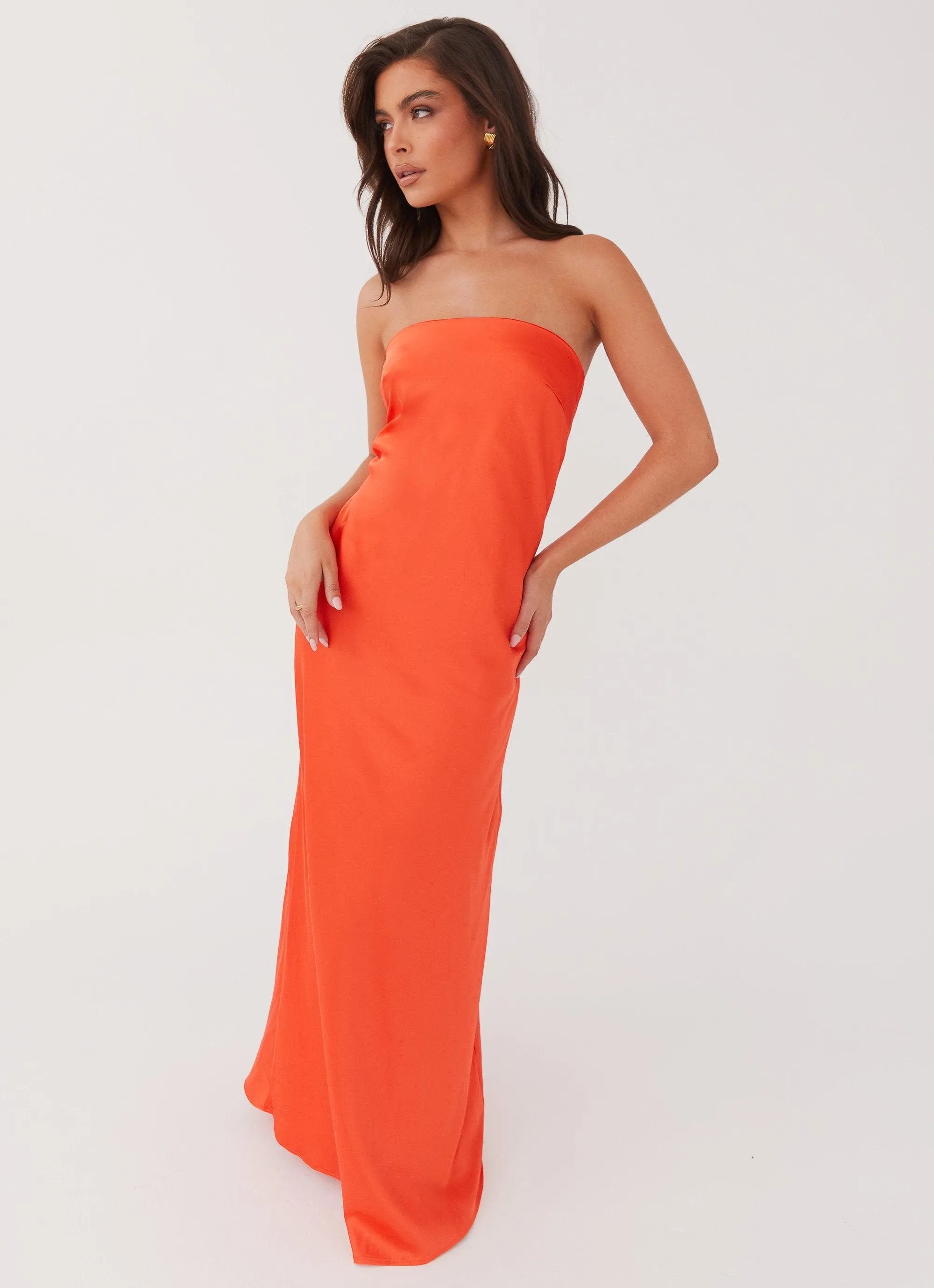 Chantelle Strapless Maxi Dress - Sunset sold by Peppermayo