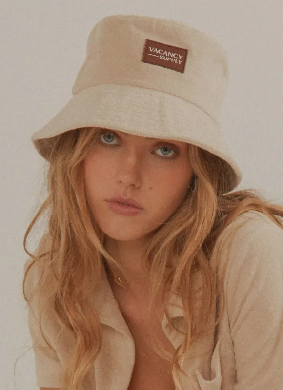 Sundial Terry Bucket Hat - Beige sold by Peppermayo