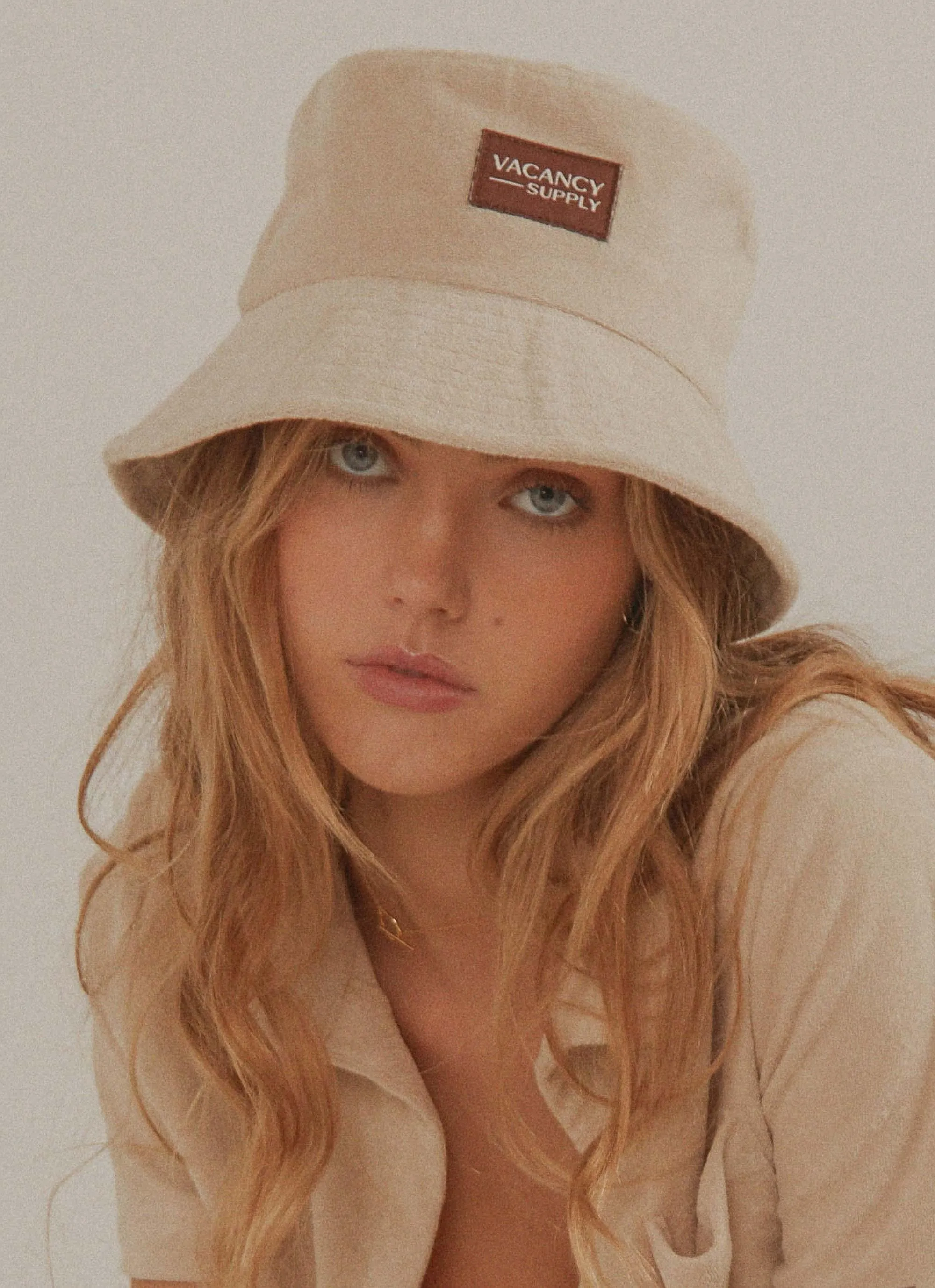 Sundial Terry Bucket Hat - Beige sold by Peppermayo